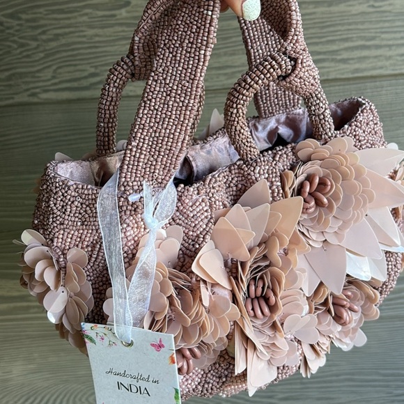 Handbags - Viral Pink Beaded Purse